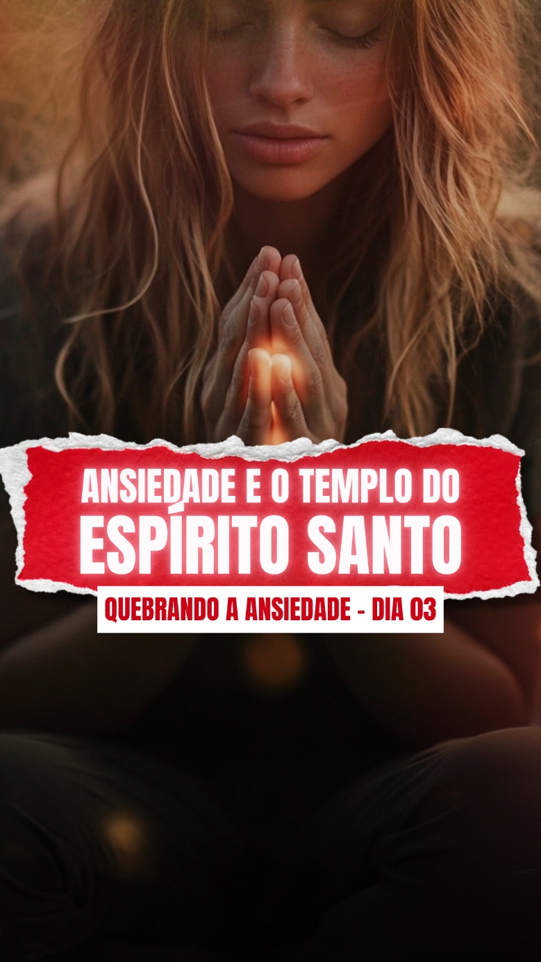 🪔 Vídeo 03 - A Ansiedade e o Cuidado com Templo do Espírito Santo! A ansiedade corrói corpo, alma e espírito, mas Deus nos ensina a cuidar do nosso templo. Lance suas preocupações sobre Ele, busque equilíbrio (nas coisas de Deus), cuide do Templo e renove sua paz na Palavra.  Viver em plenitude, como Deus planejou para você, exige nosso controle e percepção de tudo que fazemos. Analise sua vida e veja com está seu Templo, cuide mais dele e fortaleça todas as áreas de sua vida. Que Deus Abençoe! 🙏🙏🙏 📖 Passagens Bíblicas:   - 1 Coríntios 6:19-20   - 1 Pedro 5:7   - Lucas 5:16   - Daniel 1:12-16   - Salmo 42:11      #ansiedade #fe #corpo #espirito #biblia #equilibrio #jesus #paz #adoracao #palavradedeus #academia #TemploDeDeus #templodoespiritosanto #vidasaudável 