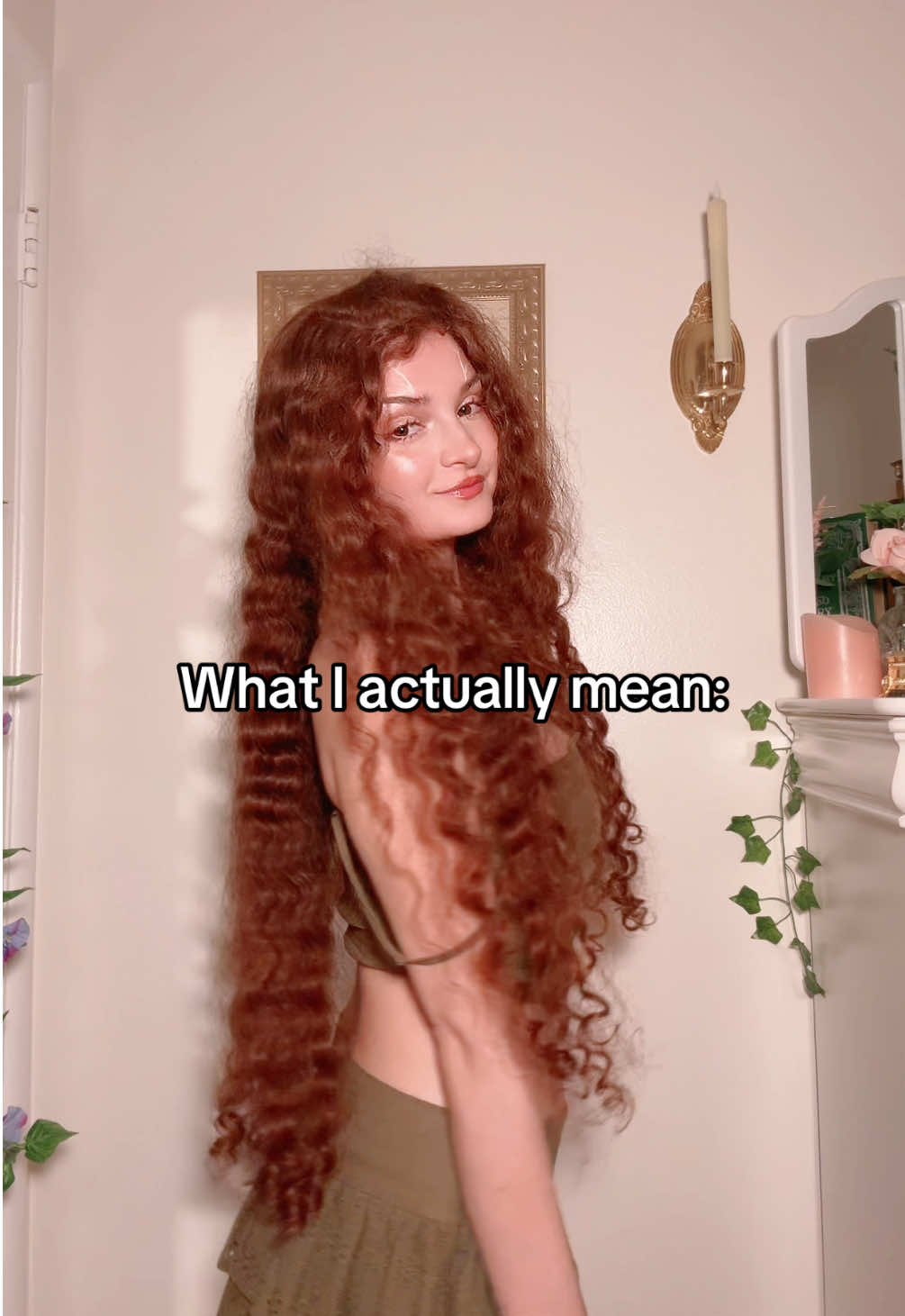 Still not long enough imo #fantasyaesthetic #longhair #curlyhair #gingergirl 