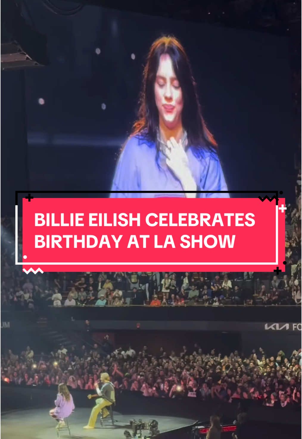 Billie Eilish celebrates her 23rd birthday with her brother Finneas and thousands of fans in LA🎂🥳 via @billboard 