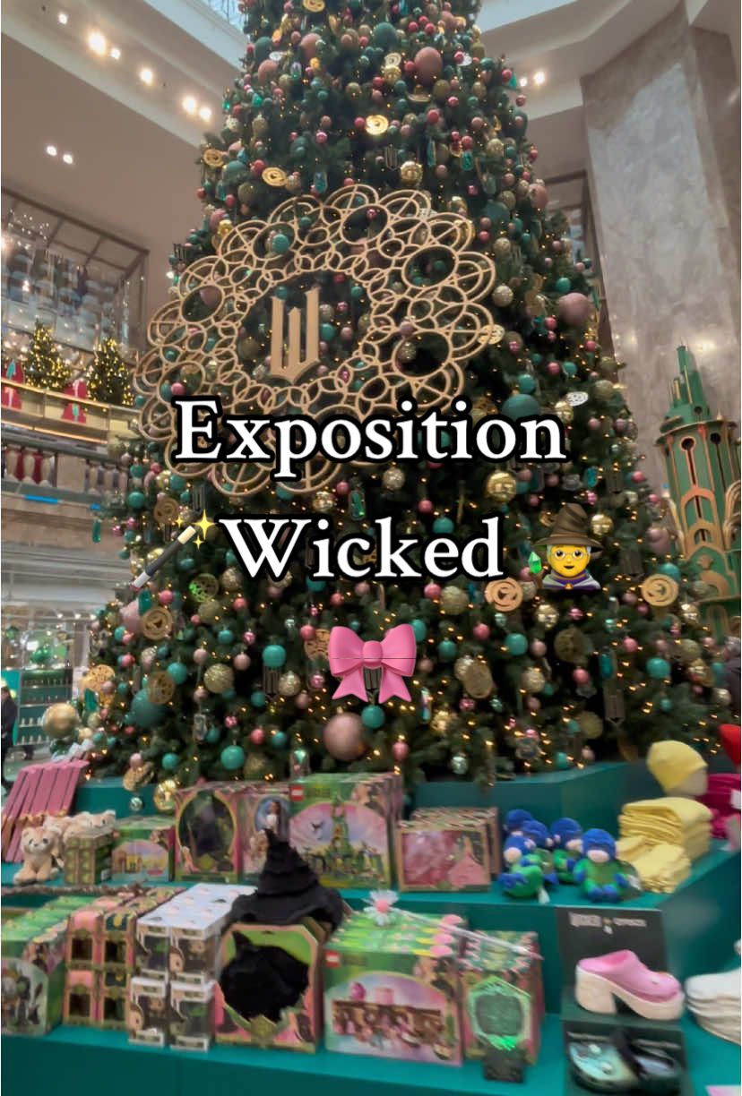 Petite « exposition » sur le film Wicked aux Galeries Lafayettes à Paris 🪄🧙🎀  #arianagrande #cynthiaerivo #cynthia #ariana #wicked #wickedthemusical #film #wickedfilm #exposition #expositionparis #paris #galerieslafayette #lafayette #oz #tiktokfrance🇨🇵 #pourtoi #pourtoii #fyp #foryour 