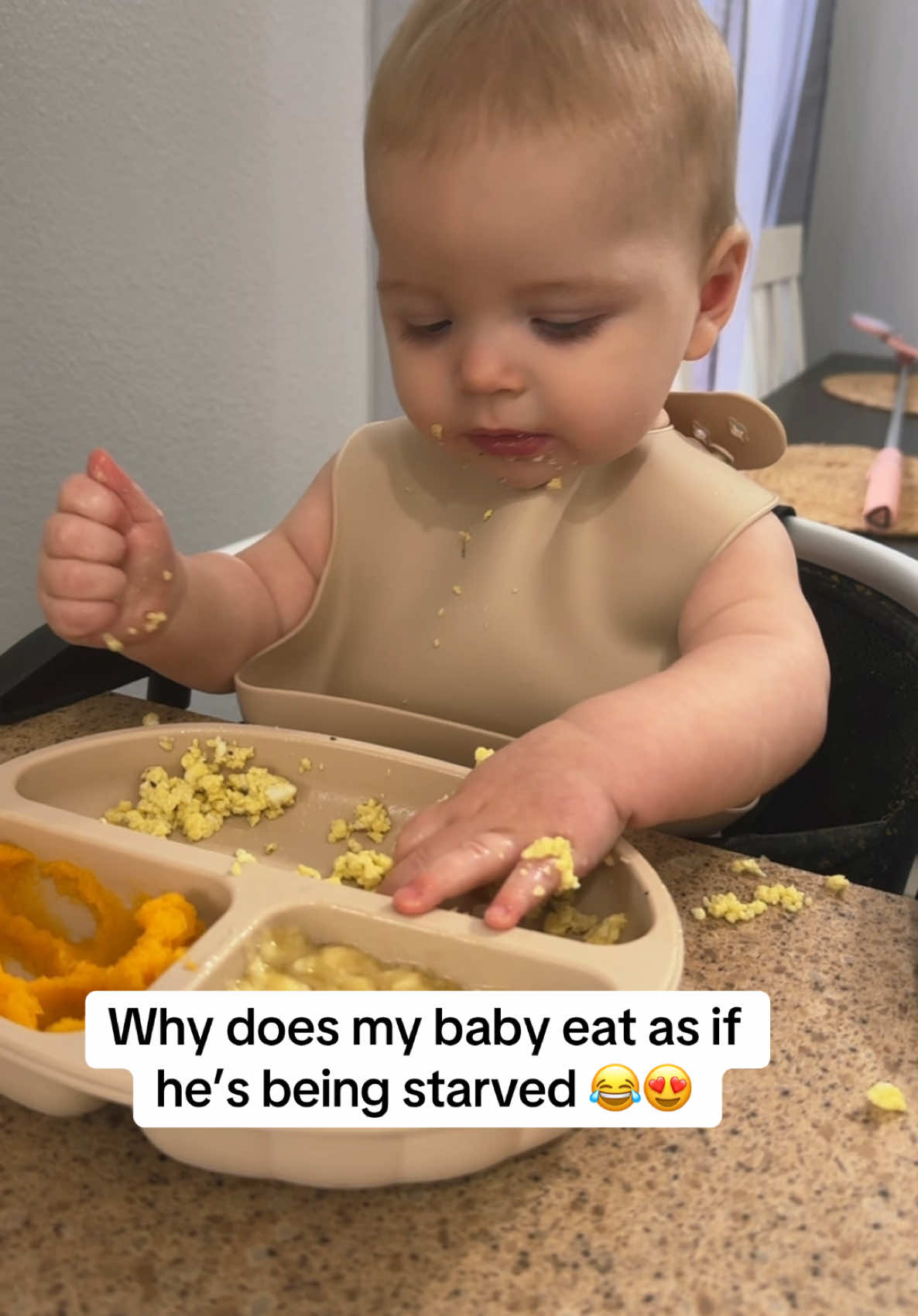 This has to be the funniest part of our days 😂  • • • • #babyboy #babytok #babyeating #MomsofTikTok #sahm #sahmlife #funnybaby #momtok #babyfever #fyp #mariahmccarthy 