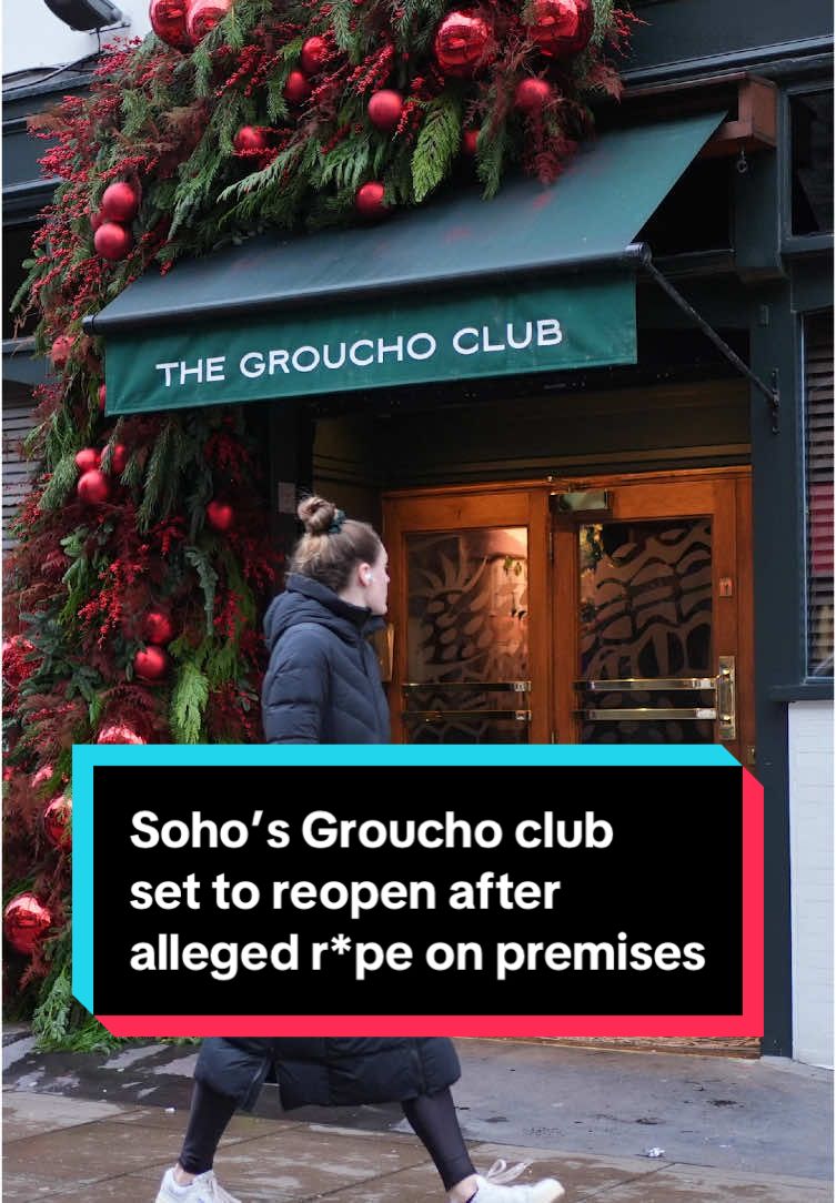 Soho’s famous Groucho Club will reopen but with strict new conditions after an alleged r*pe at the premises last month. The private members’ club, frequented by A-list celebrities, was temporarily closed and had its licence suspended after a woman reported the allegations in November. Westminster City councillors decided at a meeting on Wednesday that the venue can reopen once it has met conditions agreed with police. #fyp #foryou #foryoupage #crime #ukcrime #police #uknews #news #groucho #grouchoclub #celebs #soho #london #thegrouchoclub #londonnews