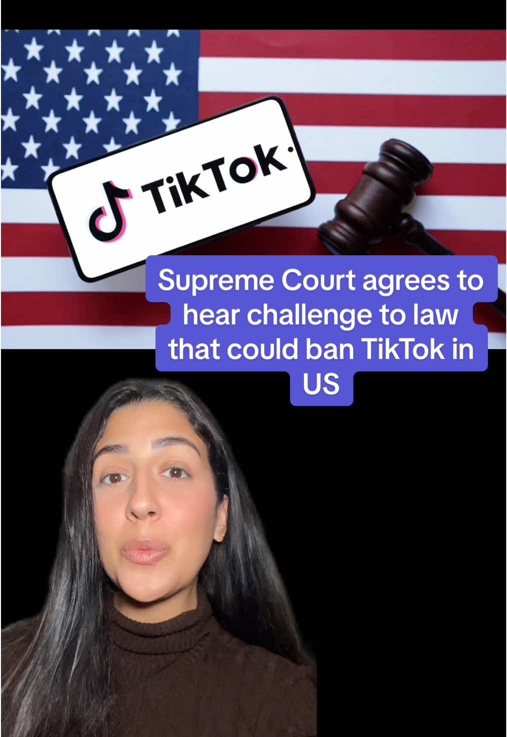 Replying to @bee Supreme Court agrees to hear challenge to law that could ban TikTok in US 