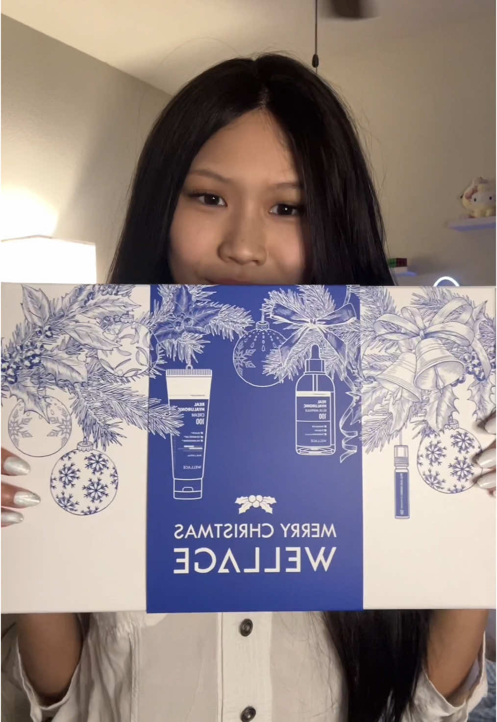 Best Christmas Gift ahhh 🤍 @wellage USA  #wellage #blueampoule #blueserum #hyaluronicacid #kbeauty #koreanskincare #glasskin #PR #unboxing #christmasgift