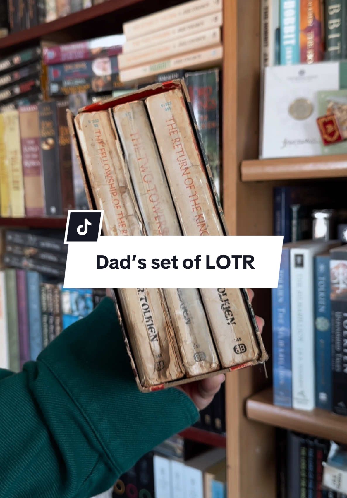 A little video showing the set of LOTR that my dad had when he was you get. It’s in rough shape but I take that to mean it was well-loved. 📚❤️ #lotr #lotrtok #tolkientok #lordoftherings #tolkien