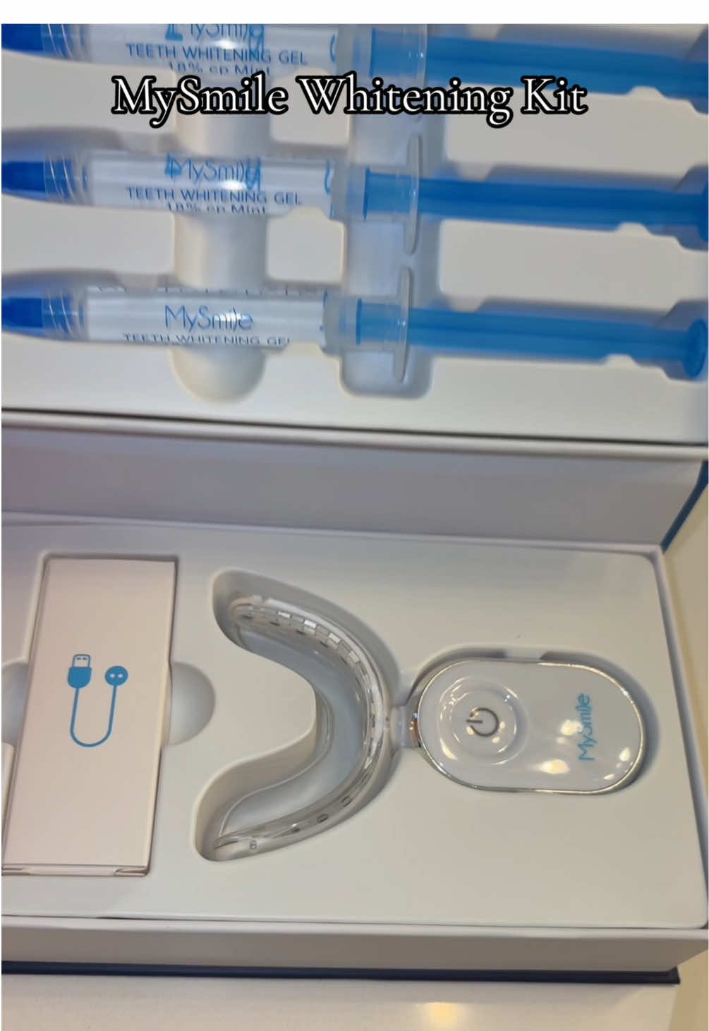 MySmile Pro Teeth Whitening Kit is on TT Shop now! This brand is highly rated and this price is amazing! This would make a great gift! #mysmile #mysmileteethwhiteningkit #mysmilewhiteningkit #teethwhitening #oralhealth #oralhygeine #teeth #whiteningkit 