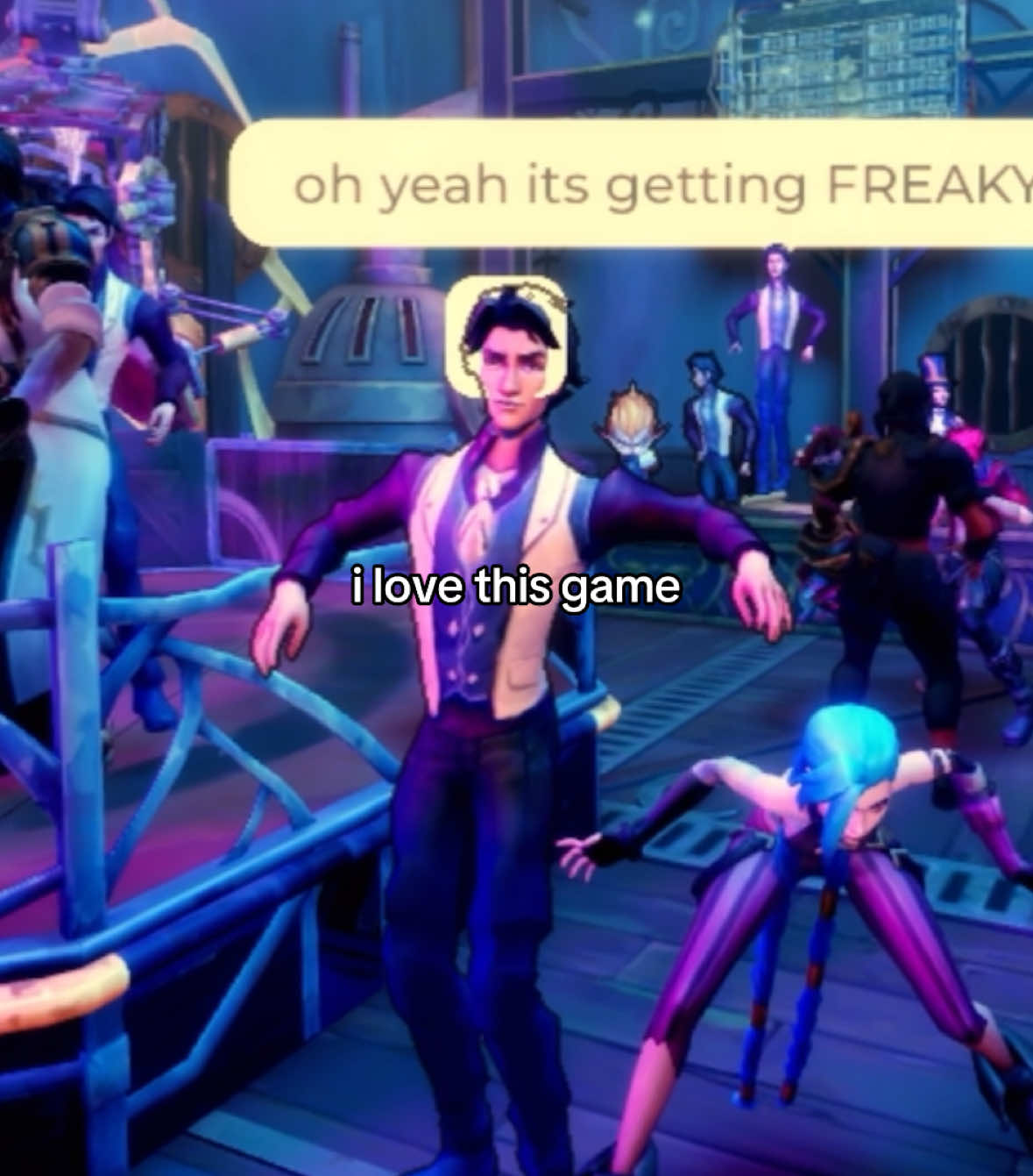 jinx was feeling freaky #fyp #arcane #viktor #jinxarcane #roblox #leagueoflegends #foryou #viral