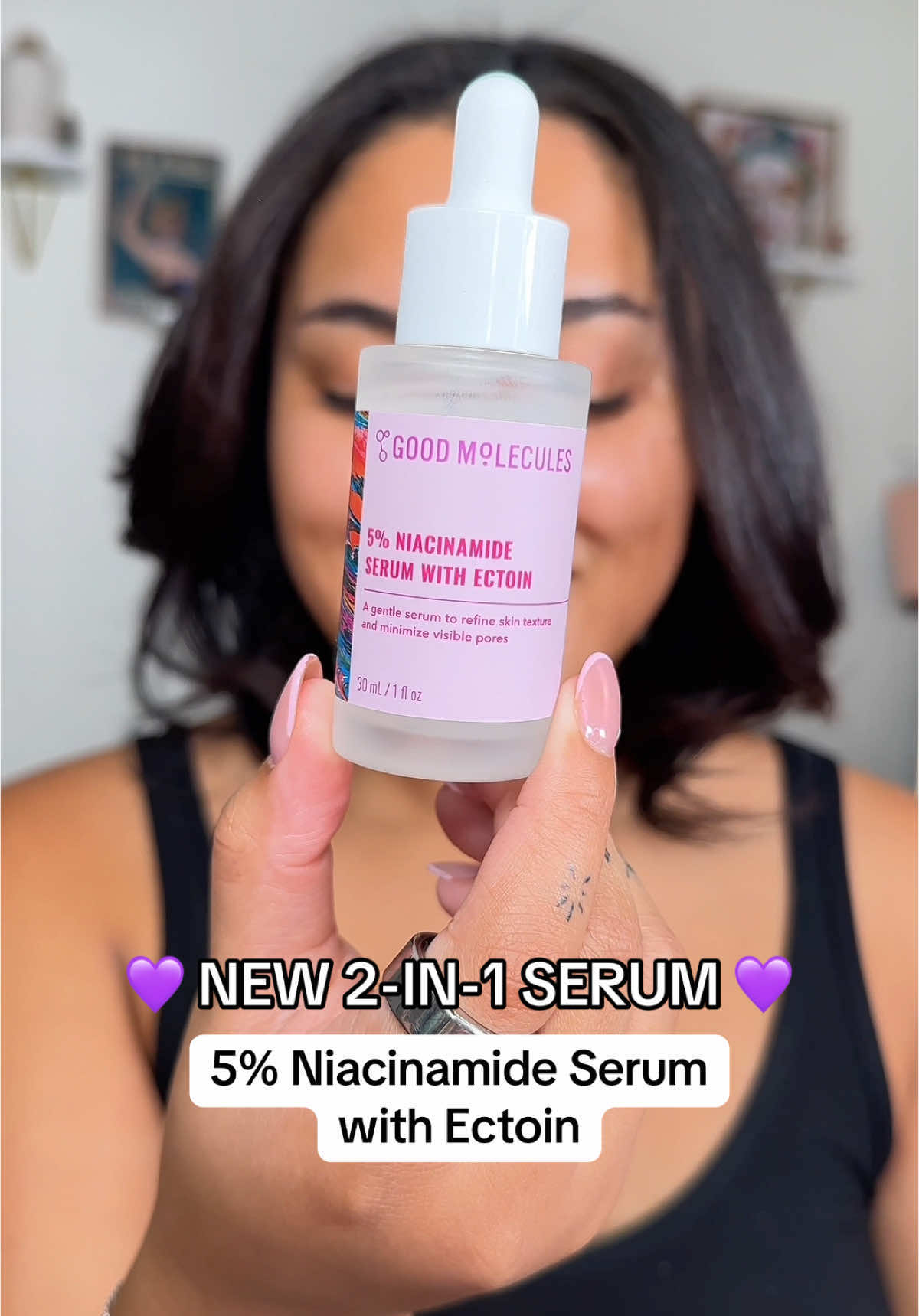 THE WAIT IS OVER! ⌛️ 5% Niacinamide Serum with Ectoin is HERE! 💜 Available now at goodmolecules.com, and @Ulta Beauty online and in-store. 🛒 #goodmolecules #niacinamide @Lily Hope 