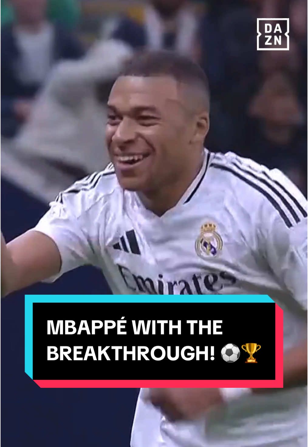 Mbappé makes it 1-0 to Real Madrid in the Intercontinental Cup final vs. Pachuca!  🖥 Watch Real Madrid vs Pachuca: FIFA Intercontinental Cup final live on DAZN.com in selected territories. #mbappe #halamadrid #intercontinentalcup 