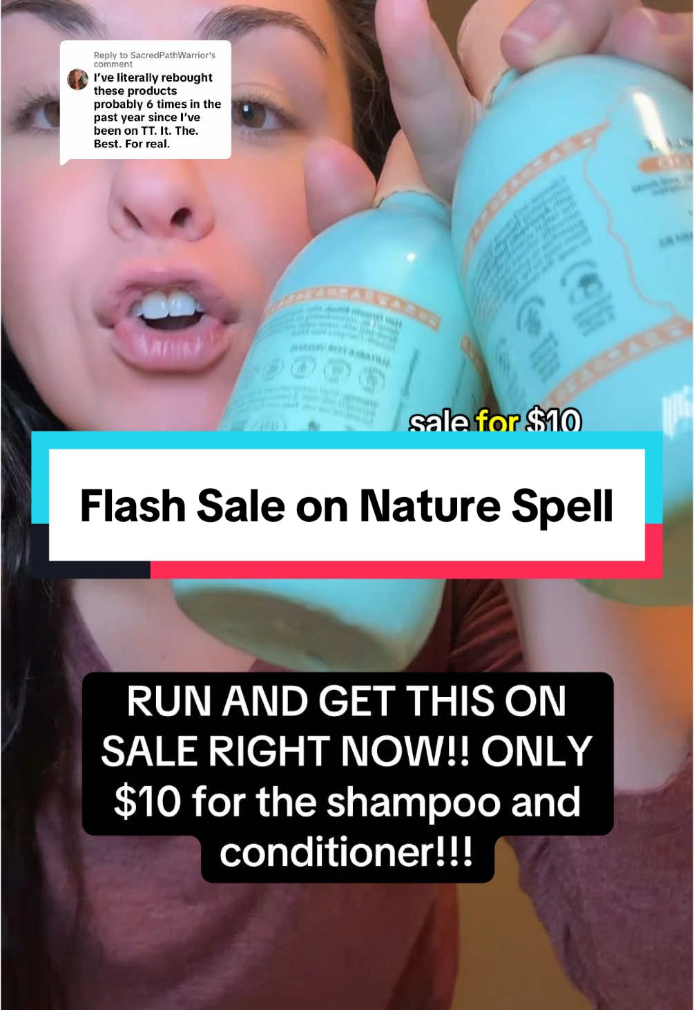 Replying to @SacredPathWarrior OMG ITS ON FLASH SALE FOR ONLY $10!!!!  #naturespell #naturespellshampoo #longhair #haircare #shampooandconditioner #bestoftiktok #tiktokmademebuyit #TikTokShop #tiktokshopfinds #tiktokshopholidayhaul 