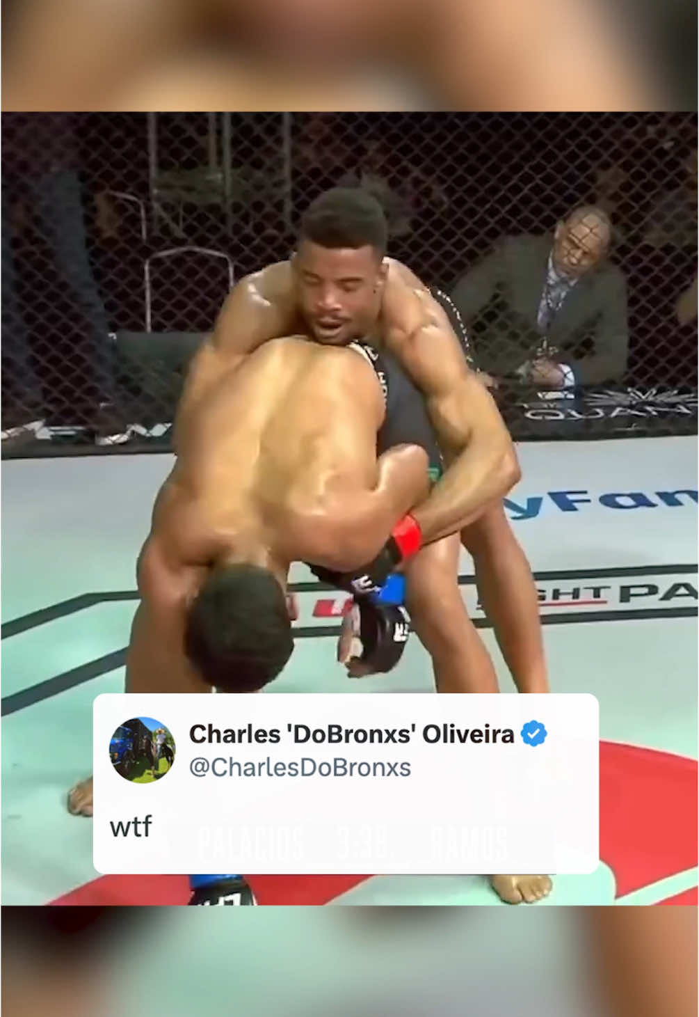 #CharlesOliveira was confused by this #takedown 😂 #mma #wrestling #brasil #lol (via @UFC FIGHT PASS)