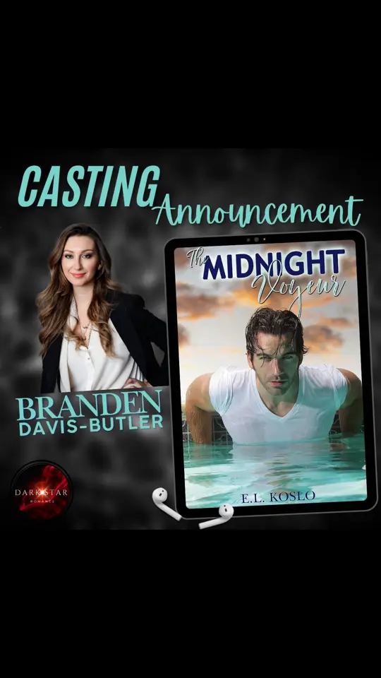 The Midnight Voyeur by @EL Koslo is coming to audio with @Branden | Audiobook Narrator as Ginny in a multicast production with @Troy Duran, Audiobook Narrator and @Cole Drake-Eubanks in 2025!  #darkstarromance #CastingAnnouncement #narratorreveal #audiobook #multicastnarration #elkoslo #themidnightvoyeur #spicyromancerecs #agirlnamedbranden #brandendavisbutler 