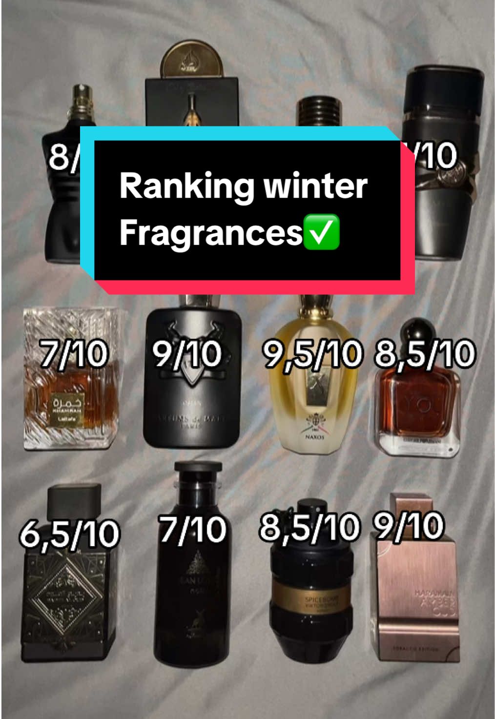 Ranking winter Fragrances✅ #fragrance #parfüm #niche #perfumetiktok #fyp #viraltiktok #community #parfümempfehlung #perfumes #fragrancetiktok #english #xerjoff #lemale #JPG #jeanpaulgaultier #pdm #diorsauvage #lattafa #diorhommeintense #magicscentss 