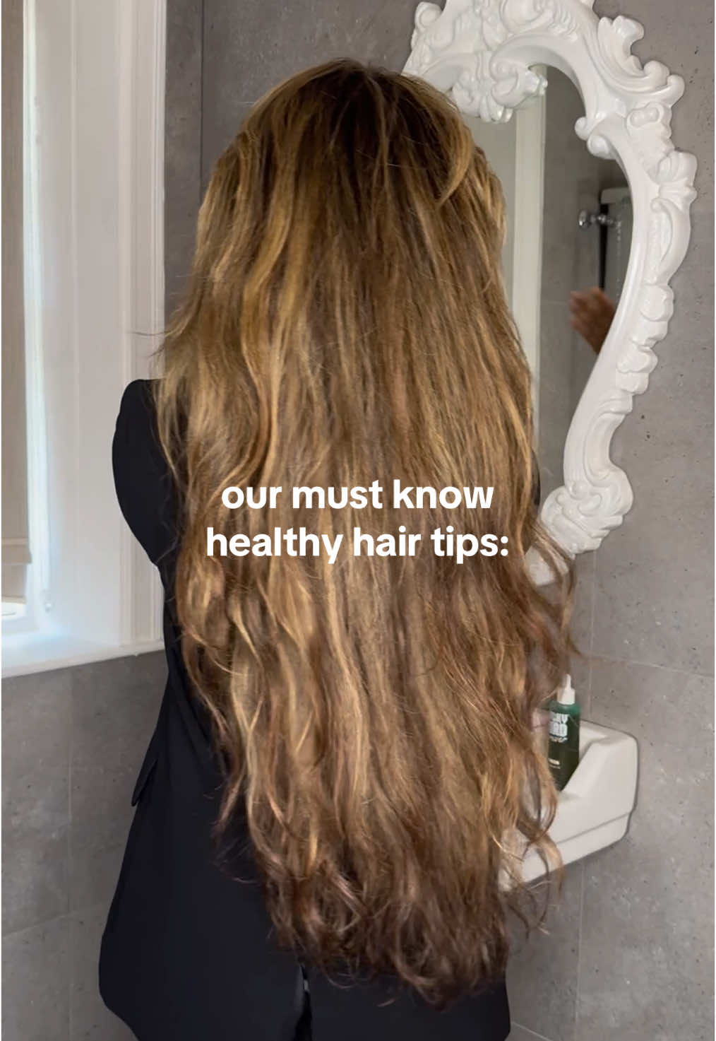 Healthy hair starts with healthy habits 🥑💧 incorporate these easy habits into your routine for healthy, strong locks you’ll love! #healthyhair #HairCareTips #hairgrowthtips #GlowUp 