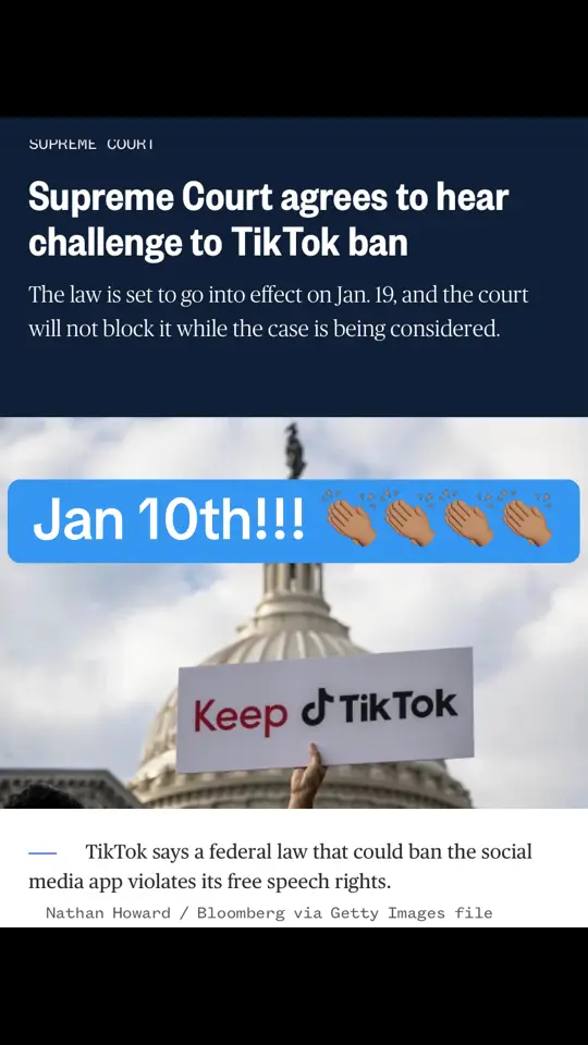 They agreed to hear the case Jan 10th 👏🏽👏🏽 #supremecourt #tiktokban #bytedance