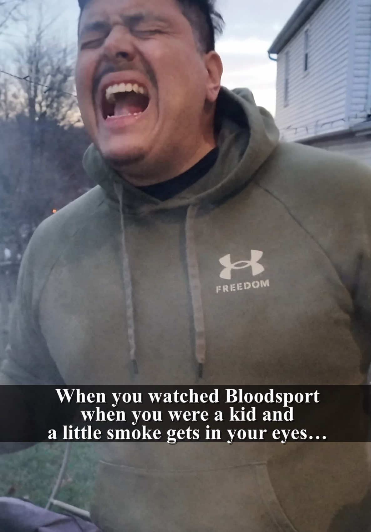 When you watched Bloodsport when you were a kid and a little smoke gets in your eyes . . . . #funny #comedy #jokes #hilarious #relatable #jeanclaude #VanDamme #Bloodsport #kumite 