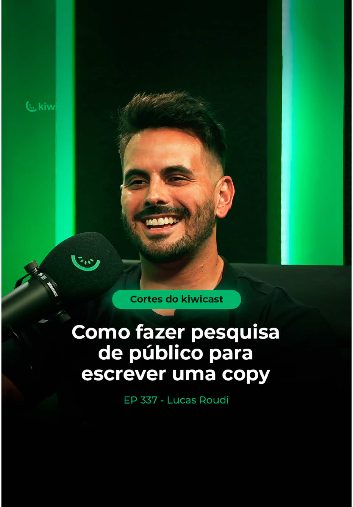 Como fazer uma pesquisa de público para escrever uma boa copy? Quem vai te explicar isso é o @lucasroudi, no Kiwicast #337 O link para você ver esse episódio completo está na nossa bio!