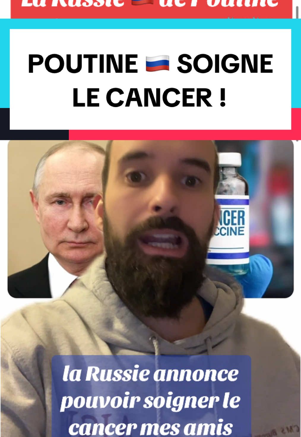 La #Russie de #Poutine annonce soigner le cancer ! Est ce qu’un #prixnobel s’impose ? C’est mieux que les #EtatsUnis d’#Obama ! 