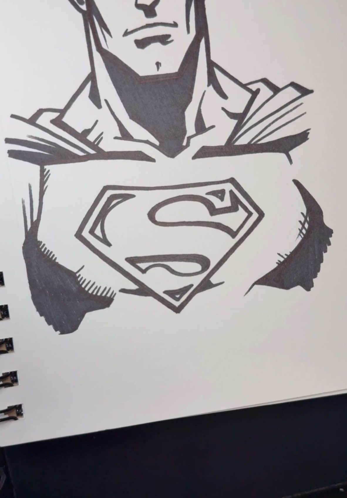 Superman logo drawing tutorial 🙏🫡 #fyp #drawing #art #superman #dcu #dc #jamesgunn 