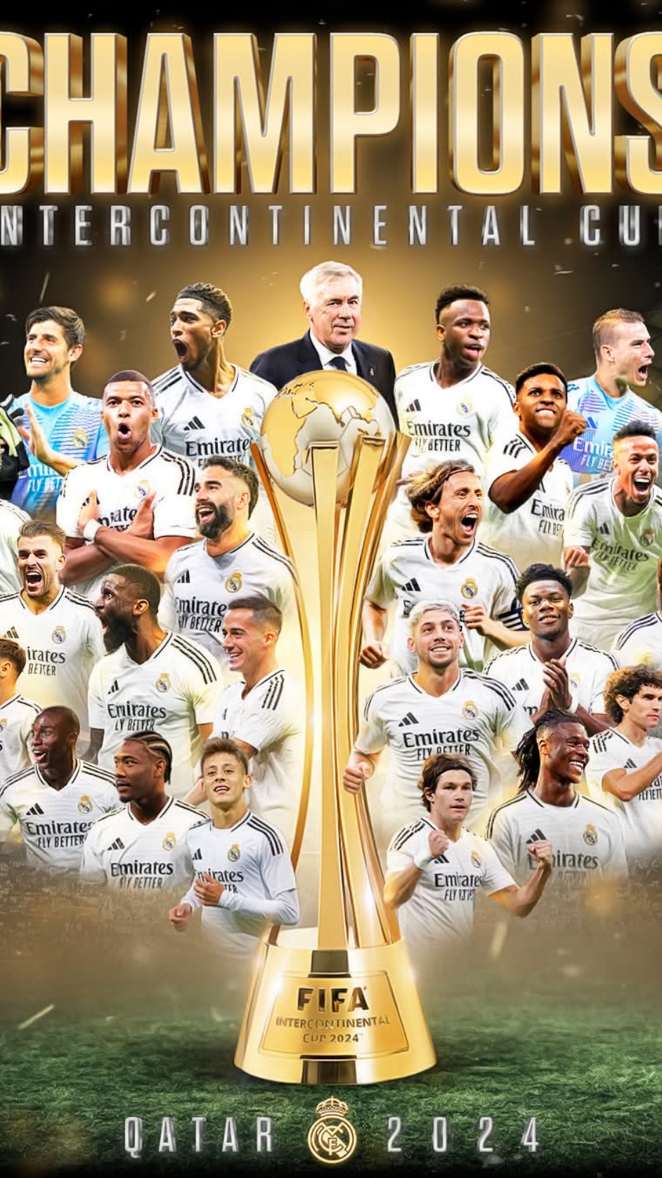 Real Madrid is the CHAMPION  of Intercontinental Cup Champion 2024!⚽🏆🔥✨💥 Real Madrid 3-0 Pachuca ⚽ 37’ Kylian Mbappé  ⚽ 53’ Rodrygo Goes  ⚽ 84’ Vinicius Jr (p) #realmadridfc #realmadridfans #madridista #vinijr #mbappe #video #videoviral #fyp #gadget #footballtiktok #tik_tok #fifa #brasil #france #italia  #FIFAIntercontinentalCup | #WorldCham9ions