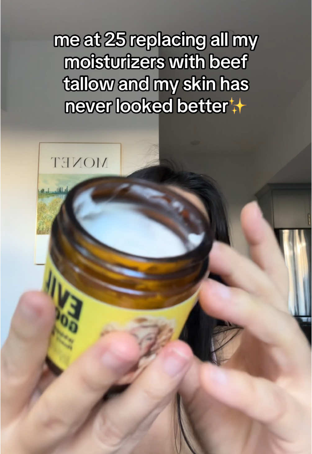 tallow literally cleared my skin and nobody believes me ashkfjflkf #beeftallow #skincare #tallowbalm #clearskin #cleanskin #beeftallowskincare #acneproneskin #dryskin #sensitiveskin #naturalskincare #healthyskin #skincareindustry #glowingskin #holygrailproducts #skincareroutine #fyp #tiktokshopholidayhaul 