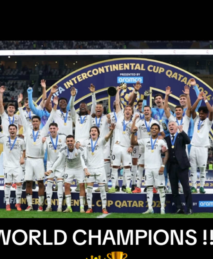 Real Madrid Juara Dunia untuk yang ke-9 kalinya. #realmadrid #halamadrid #madridistaa1536 #WorldCham9ions