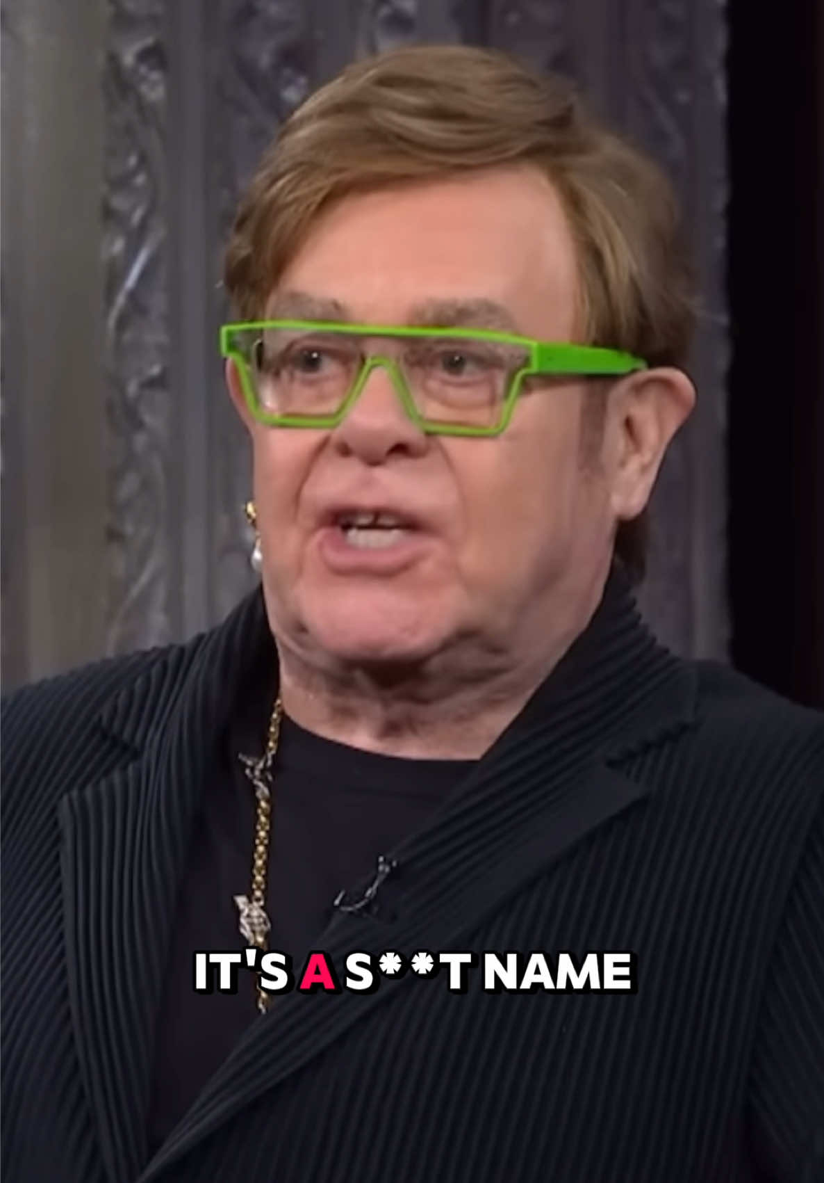 Elton Johns real name #eltonjohn #eltonjohnfan #rocketman #stevencolbert #tantrumsandtiaras