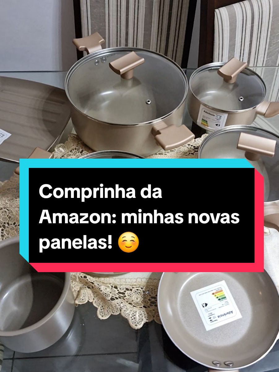 Comprinhas da Amazon! vocês sabem que amo cozinhar e estava ansiosa para comprar minhas  panelas novas! estou apaixonada na belezura delas...são da Mimo Style - sartin cook champanhe. #fyyyyyyyyyyyyyyyy #panelas #panelasrevestimentocerâmico 