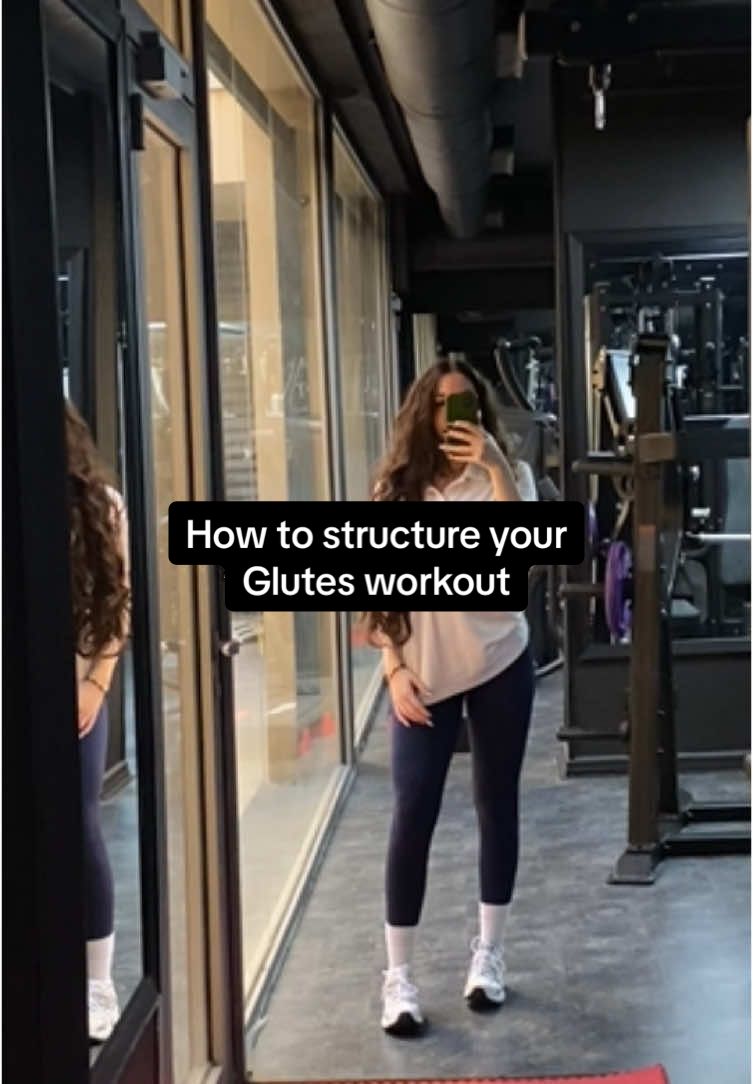 How do I structure my glutes workout: - Dynamic warm up. 1. Shortened position. 2. Lengthened position. 3. Unilateral exercises. 4. Isolation exercises. #gym #gymgirlsoftiktok #gymmotivation #glutes #fyp #pourtoi #algerie🇩🇿_maroc🇲🇦_tunisie🇹🇳 #الشعب_الصيني_ماله_حل😂😂 