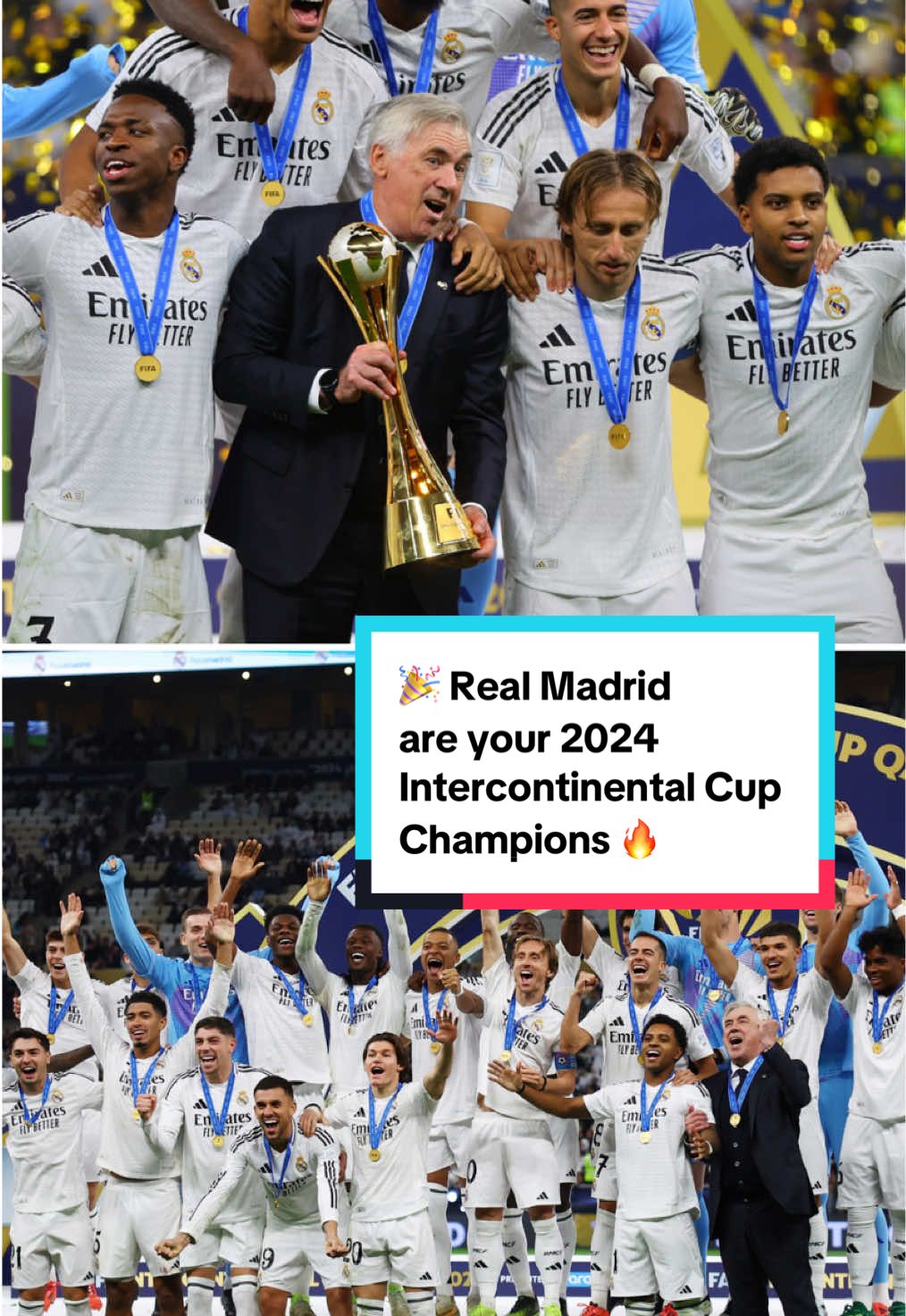 🎉 This is how Real Madrid lifted the FIFA Intercontinental Cup 🏆 their fourth, cementing their place as the best club in the world after defeating Pachuca 🔥 🎉 Así levantó el Real Madrid la Copa Intercontinental de la FIFA 🏆 su cuarta, marcándolos como el mejor club del mundo tras vencer a Pachuca 🔥 #beINSPORTS #RealMadrid #FIFAIntercontinentalCup #Pachuca