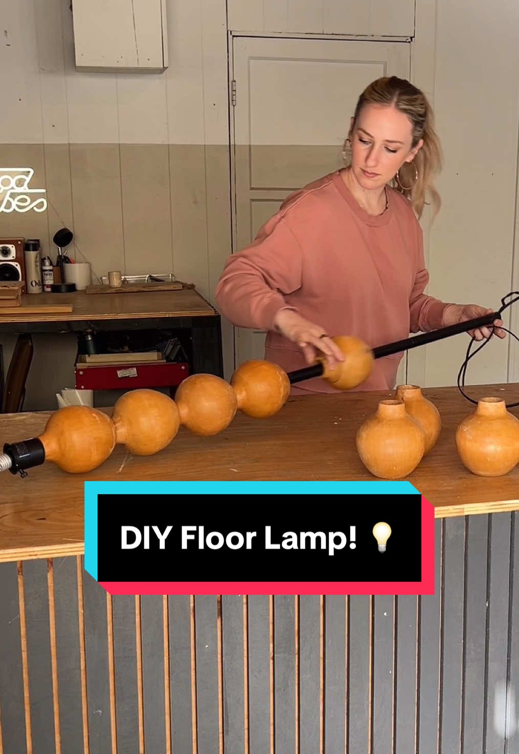 I can’t believe these vases look almost identical to the inspo lamp?! And it’s so sturdy too because this Krazy Fix Fastweld from @Krazy Products is so strong and dries so quickly! I’ve been needing something reliable that I know is gonna work, so I’m so excited to have it for all of my projects. And Krazy Products are available exclusively on Amazon! How do you think it turned out?? #krazyproductspartner #ad #diyproject #homerenovation #thrifting #lamp #DIY #woodworking 