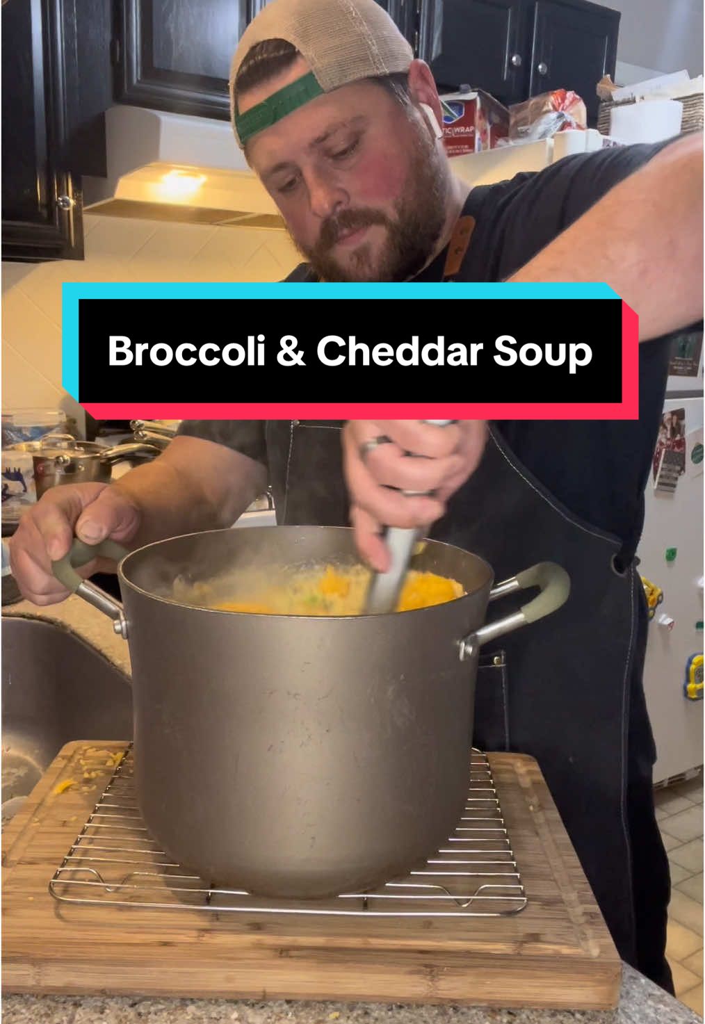 Replying to @Christina-GenX | TT Shop Broccoli & Cheddar Soup!  Ingredients: Bacon - 1/2lb Butter -  Onion - 1 Garlic - 6 cloves  Flour - 1/3c Chicken Broth - 32oz Heavy Cream - 2c Water - 2c Chopped broccoli - 3 heads Shredded carrots - 2c Salt Pepper Garlic Powder Onion Powder Chili Powder  Cayenne Cheddar Cheese - 2lbs Directions: 1. Add chopped bacon to a large pot and cook until crispy. Remove bacon and set aside. Add in onion and cook for 5-8mins until onions are translucent. Then add in the minced garlic and cook for 1 minute.  2. Pour in flour and stir until cooked through. Pour in the chicken broth, cream and water. Add in your broccoli and carrots. Season with salt, pepper, garlic powder, onion powder, chili powder and cayenne. Mix well and then bring to a boil then cover and simmer for 15-20mins until broccoli is tender.  3. While that is cooking slice up a loaf of bread and season it with olive oil and salt. Bake at 350 until toasted. Add in shredded cheddar along with more of the same seasonings. Mix until the cheese is fully melted. Serve topped with the reserved crispy bacon and some of your toasted bread. Enjoy! #broccolicheddarsoup #soup #soupseason #souprecipe #Simplemeal #simplerecipe #food #Foodie #FoodTok #cooking #cookingtok #dinnerforkids #cookingtiktok #cookingathometiktoktv #cookingathome #homecook #homecooked #Recipe #recipes #EasyRecipe #EasyRecipes #easymeal #easydinner #DinnerIdeas #fy #fyp #foryou #foryoupage #trending #asmr #fyppppppppppppppppppppppppp