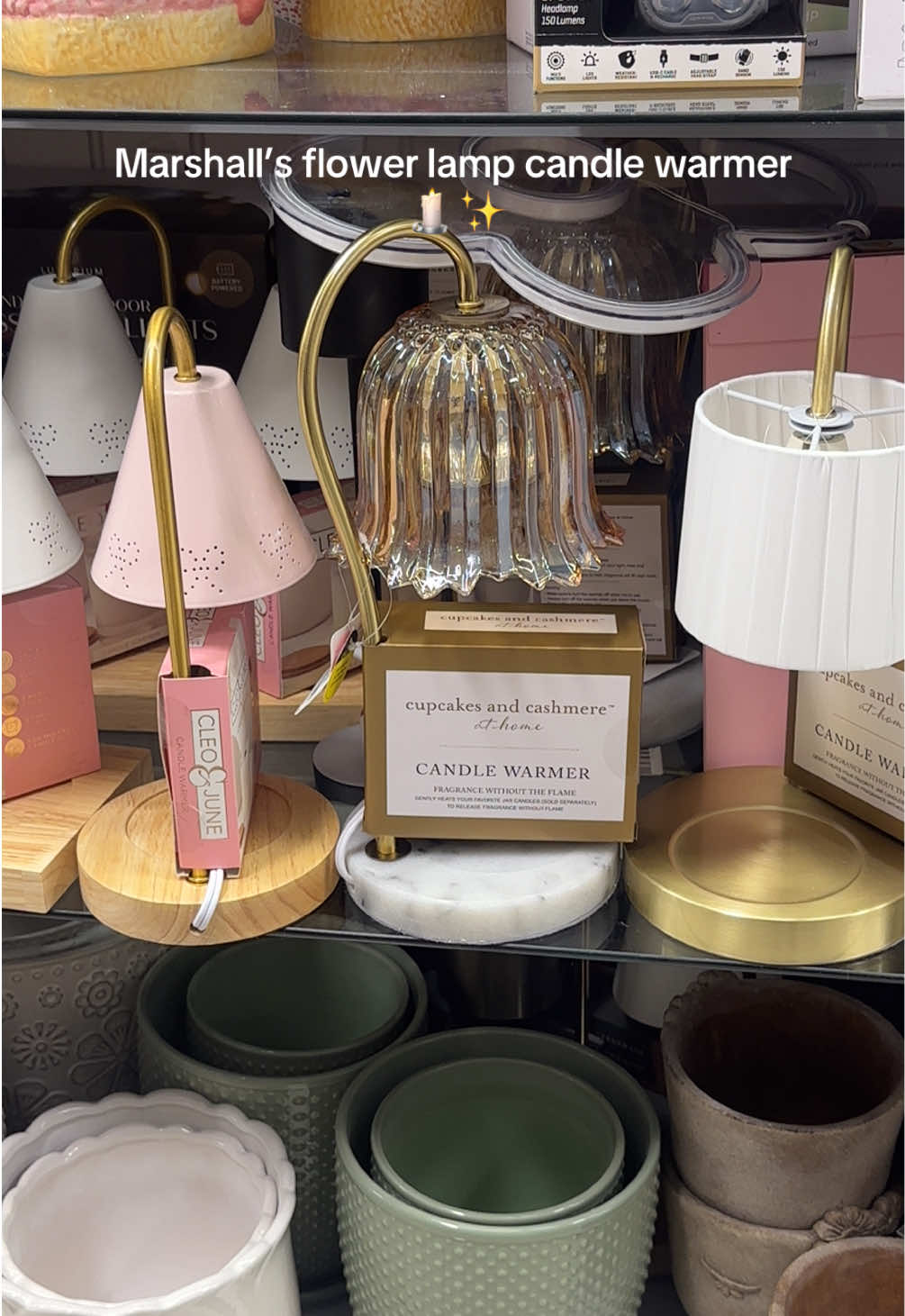 Cupcakes and Cashmere the cutest flower lamp candle warmer from Marshall’s 🕯️✨ #marshallsfinds #flowerlampcandlerwarmer  #cupcakesandcashmere #candle #candletok 