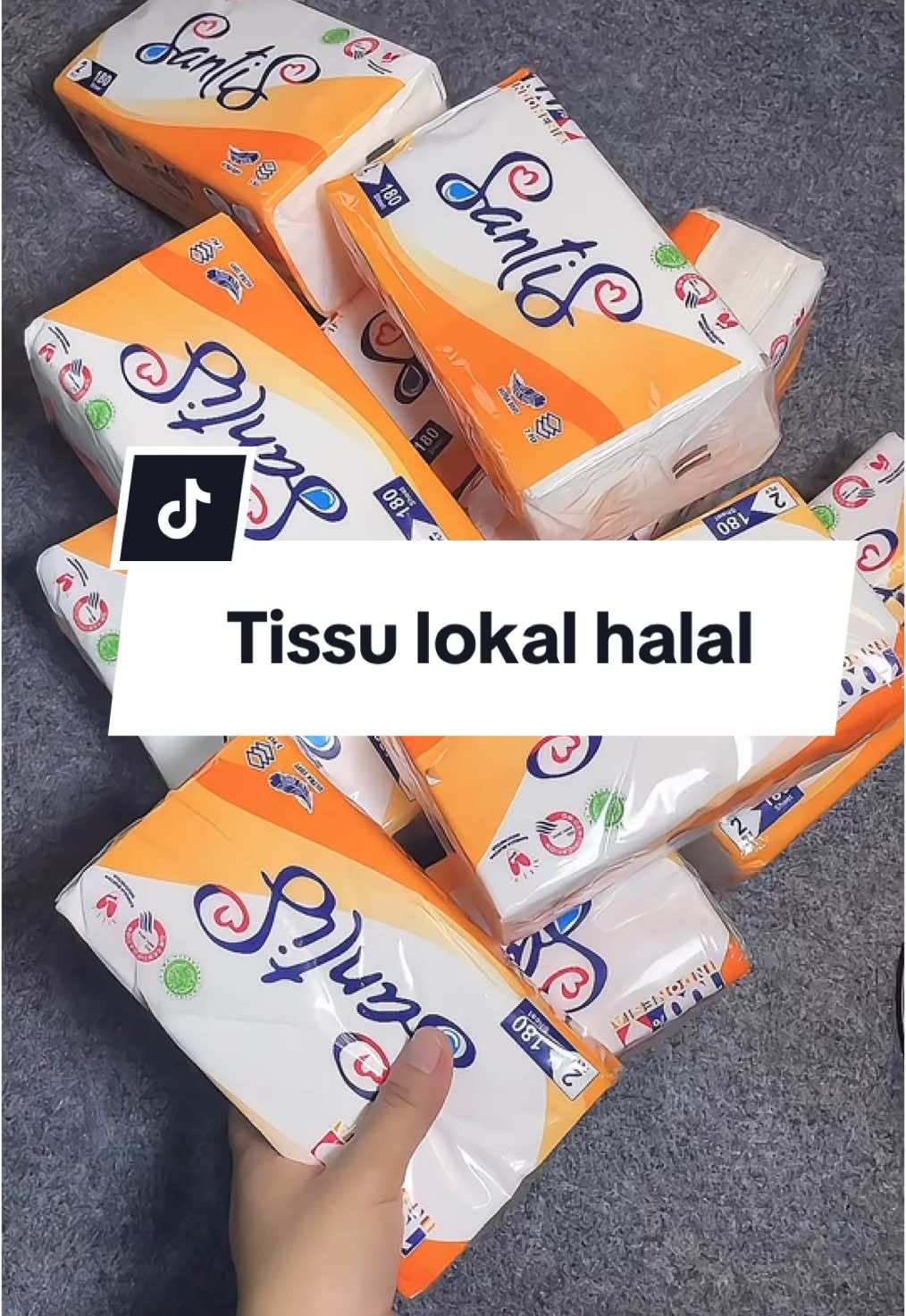 Tisu lokal udah halal #tissulokal #tissuhalal #tisusantis #tisusantispaket10paks 