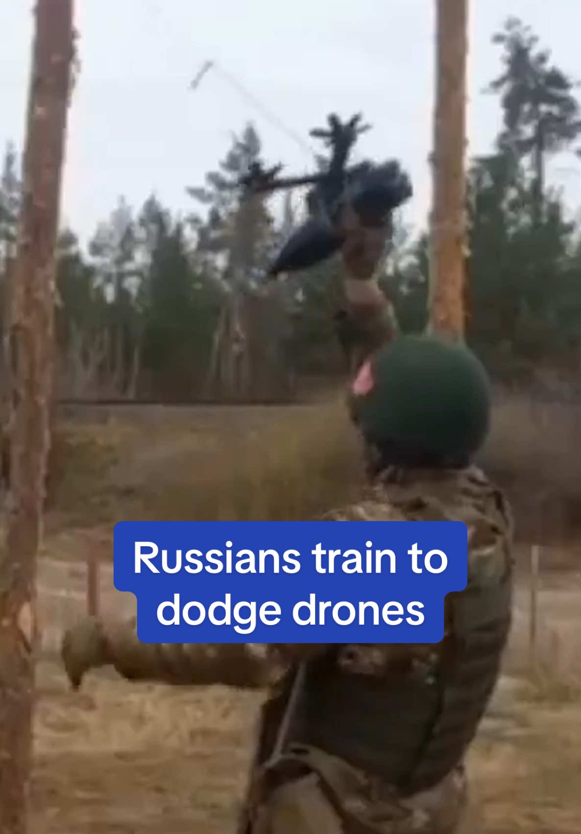 The Russian army is reportedly conducting training programs to counter Ukrainian FPV drones — without active drones. The video of the alleged training was shared on Belarusian news channel Nexta. 🎥 X / nexta_tv #ukraine #russia #drones #war #military 