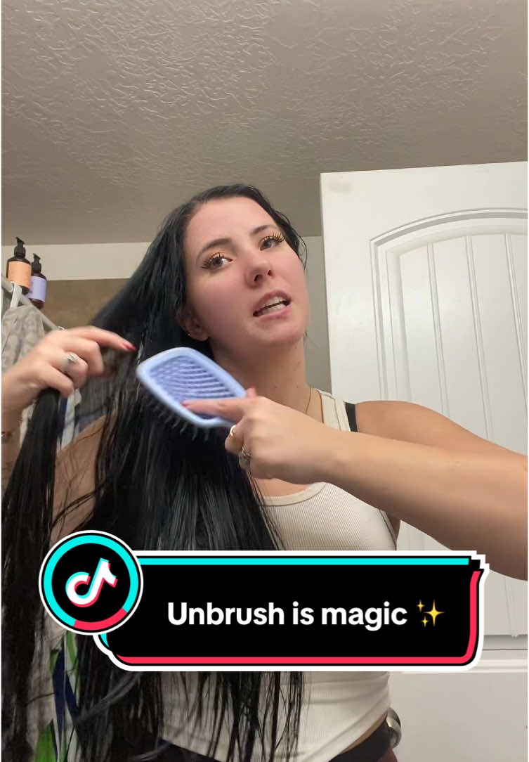 Ive been using the unbrush for months and it helps so much if you have a sensitive scalp! Its the only brush my daughter will let me use on her #unbrush #unbrushreview #hairtok 