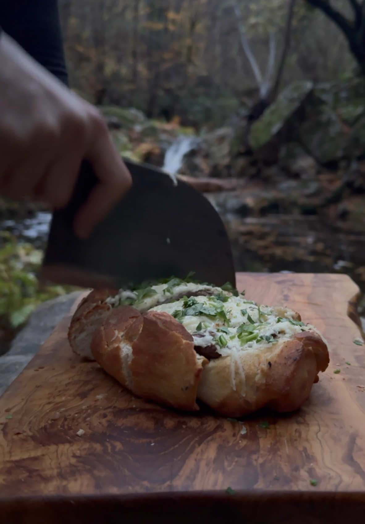 Steak & Cheese Bread?! 🥩🧀 #cheese #steak #cooking #outdoorcooking #asmrcooking 