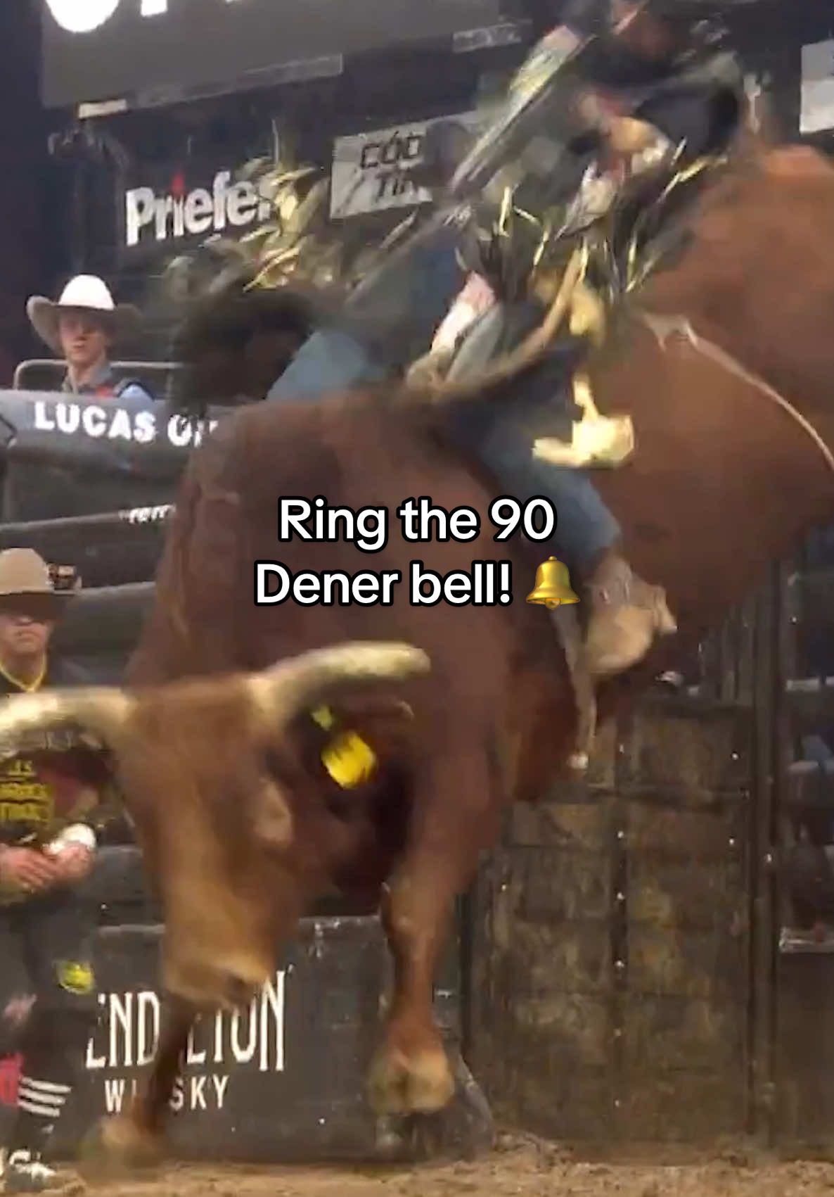 YAHOO for 90 points! 🤯 #pbr #utb #bullriding #going90 #denerbarbosa #wichita