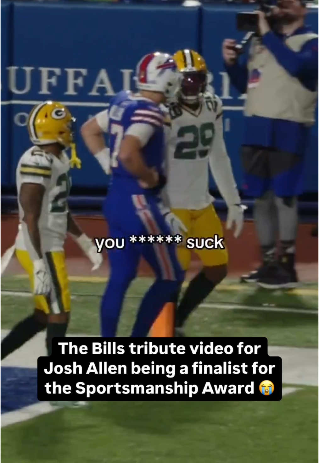 Josh Allen showing love 😭 (via @Buffalo Bills) #joshallen #sportsmanship #football #team #award