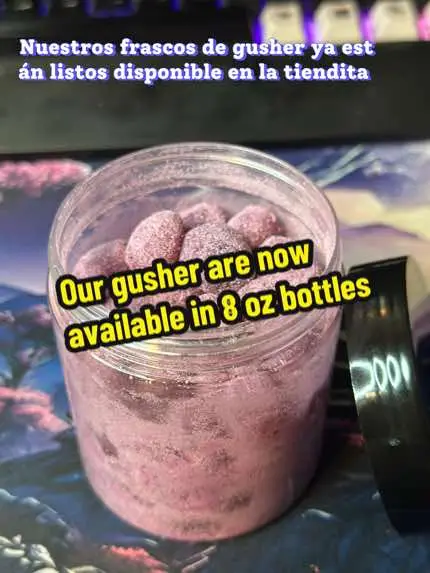 Our gusher are now available in 8 oz bottles Our gusher are now available in the 8 oz bottles you can buy it in our tiktok store #creatorsearchinsights #candytok #crecerentiktok #gusher #sourgushers #tienditadedulces #sourbluerazzgushers #sourbluerazzgushers #candystrawberries 