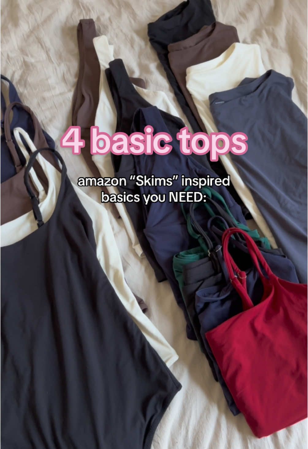 4 Amazon basic tops! All in my Amazon storefront #amazonfinds #amazonfashion #amazonfashionfinds #amazontops #basics #cutetops #shirts #basictops #cutebasictops #amazontops #basics #cuteoutfits 