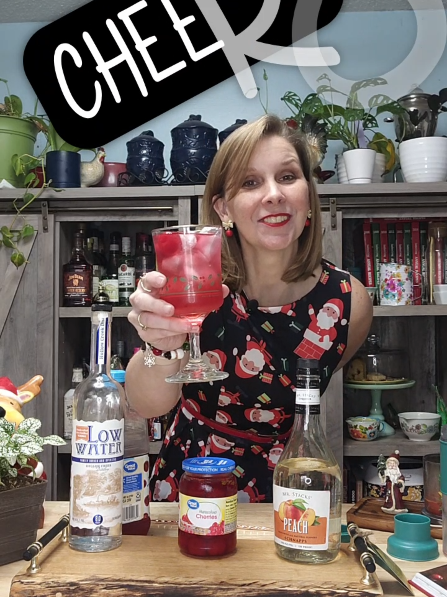 CranberryKringle More #cocktails  with Amii from @wonderlandpod !  This time #enjoy a #cranberry #kringle #christmas #spirits #vodka #lowwatervodka @hollowcreekdistillery #southcarolina #peach #schnaps  #red #fyp #likemeplease