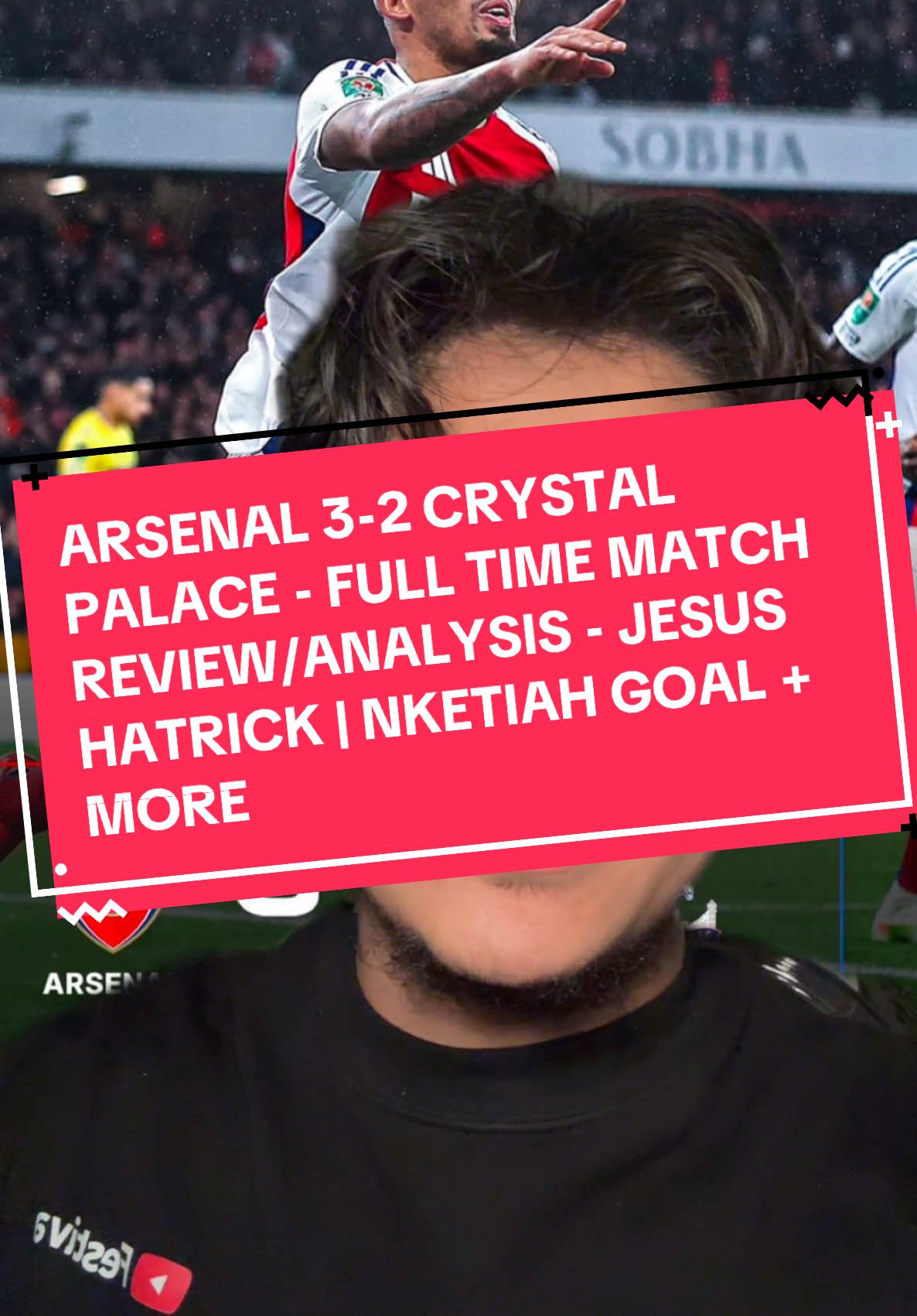 Everything we learned from Arsenal 3-2 Crysal Palace | Jesus hatrick⚽️⚽️⚽️ Nkeitah returns and scores 😳 Tierney is back👏 + More (Match Review)  #footballtiktok #footballvideo #arsenal #arsenalfc #afc #coyg #crystalpalace #gabrieljesus #hatrick #tierney #nketiah #kiwior #odegaard #timber #carabaocup #simzknowsball 