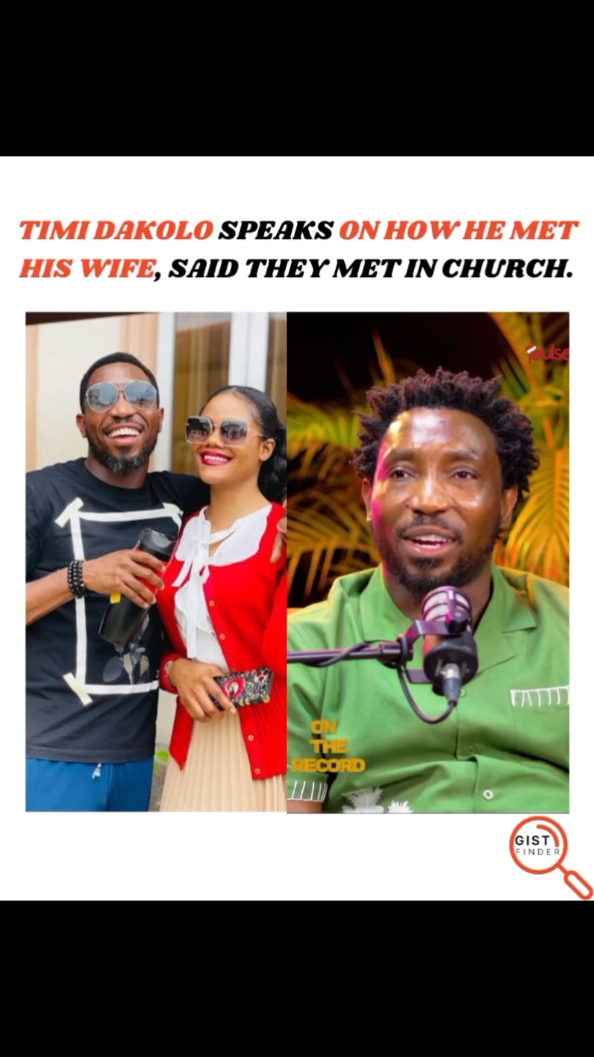 Timi Dakolo says he met his wife in church. 😁 #gistfinder #timidakolo #busoladakolo #nigerianidol #musicartist #thevow #Love 