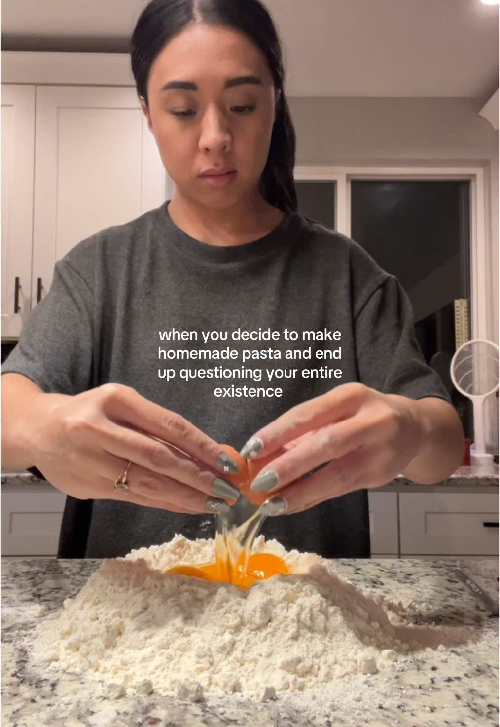 idk how Nara Smith makes it look so easy 🫠🫠🫠 I dont normally share my cooking hobby but this was too funny not to share 😂 #homemadepasta #narasmith #relatable 