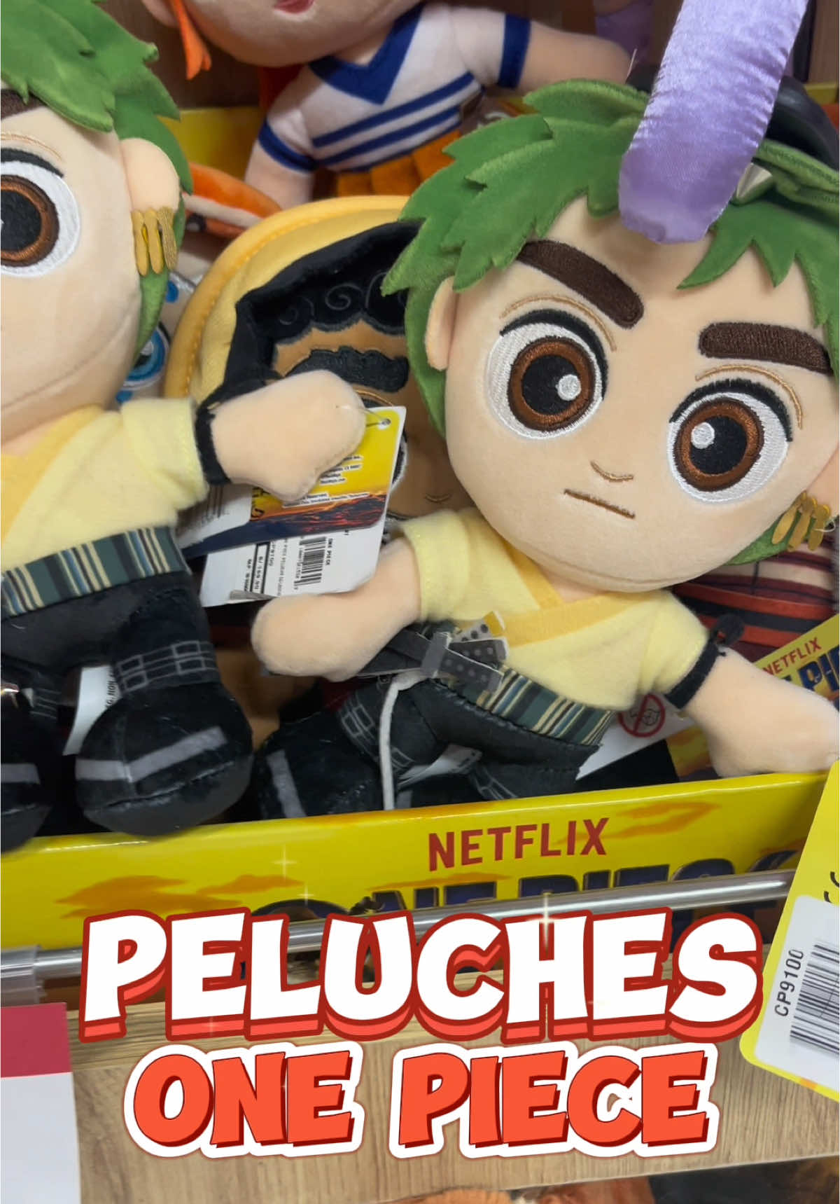 Encontre estos peluches 🥰 en wong 💕 #netflix #onepiecenetflix #iñakigodoy #luffy #zoro #nami #buggy 