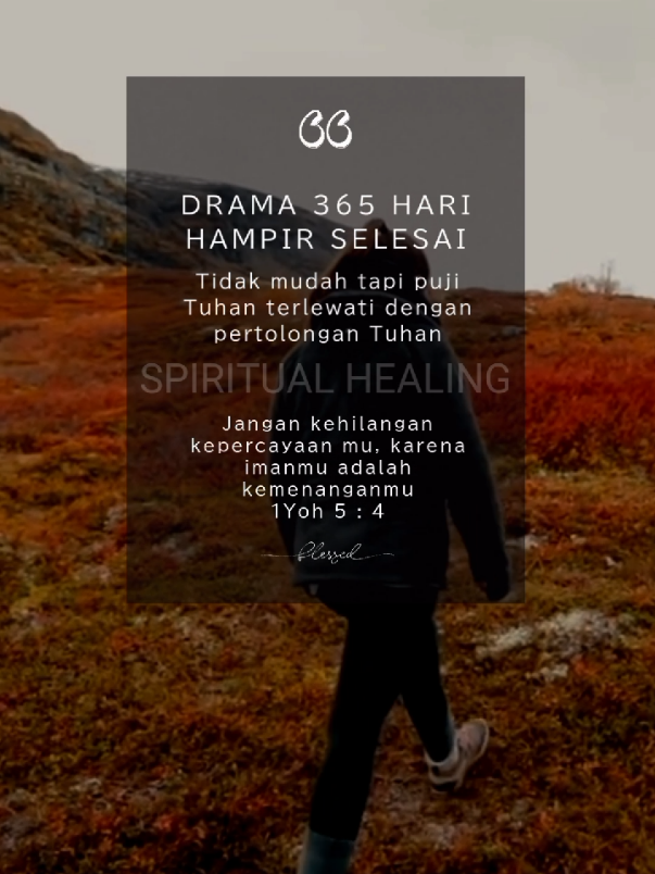 perjalanan hidup tidak mudah, tp dengan pertolongan Tuhan bisa terlewati hampir 365 hari  #qoutes #rohani_kristen #pengingatdiri #satutahun #hampir #terlewati #semua #karena #anugerah #Tuhan #pujituhan #Dia #baik #godisgood #tidakada #alasan #untuk #tidak #bersyukur #haleluya 