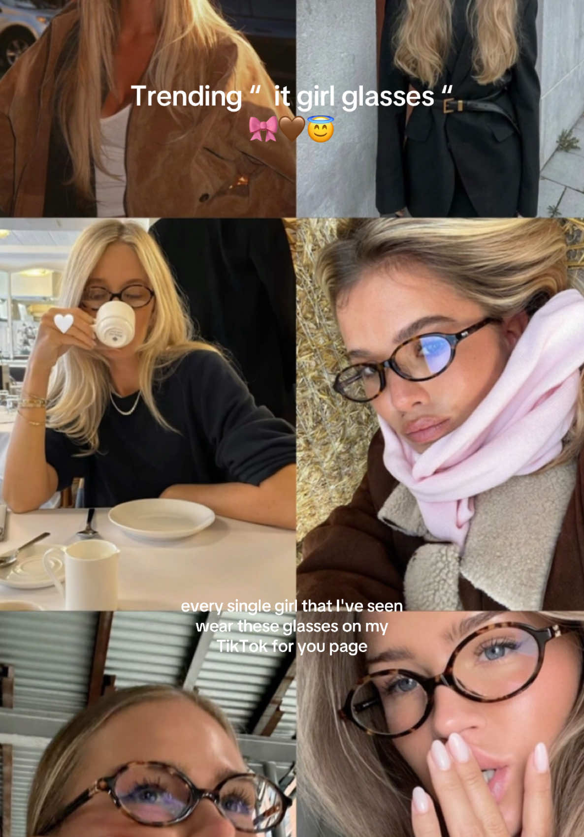 what are your thoughts on these trending “ it girl” glasses 🎀😇🤎