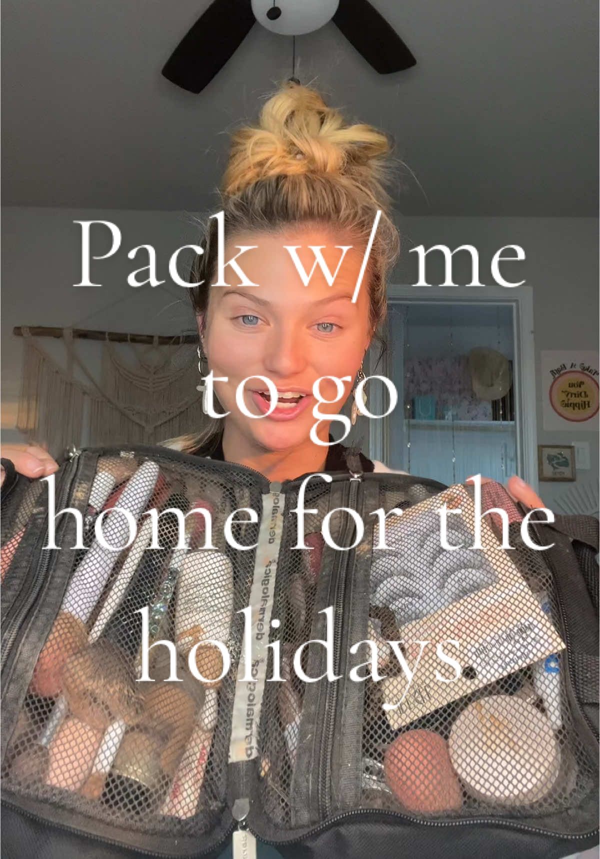 packing on camera always helps me make sure I don’t forget anything… i think?  #grwm #packing #packwithme #Vlog #homefortheholidays 