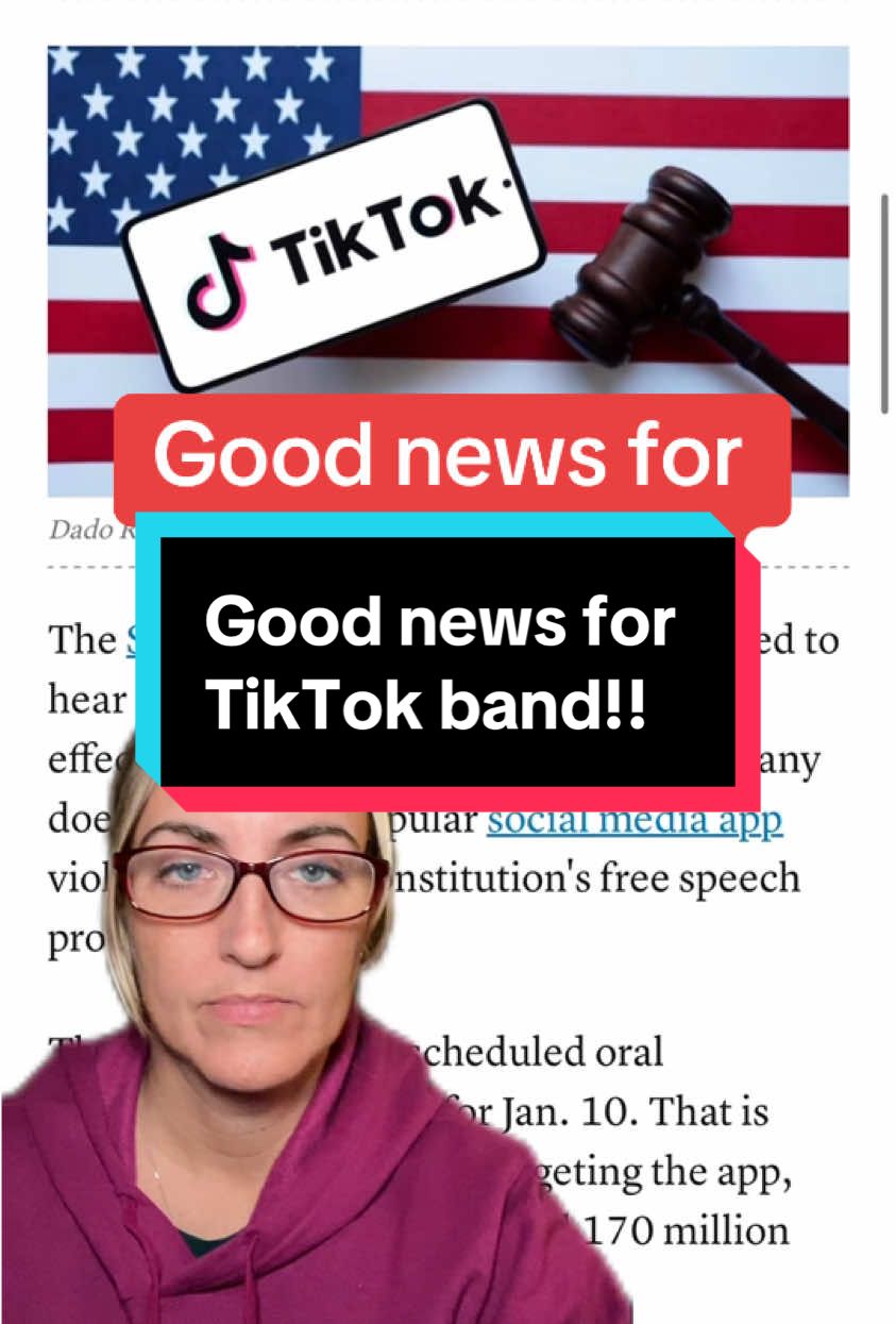 Finally, some good news in the TikTok band Saga! The Supreme Court has agreed to hear arguments that the band violates the US Constitution’s free speech. #tiktokban #natethehoofguy